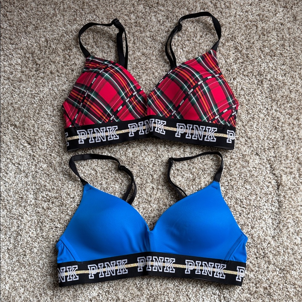 PINK Victoria's Secret Padded Wireless Bralettes